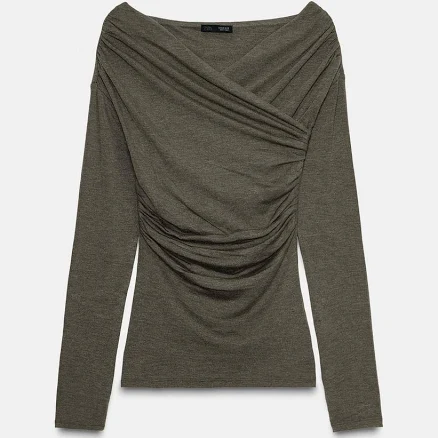 Zara Draped Wrap Top