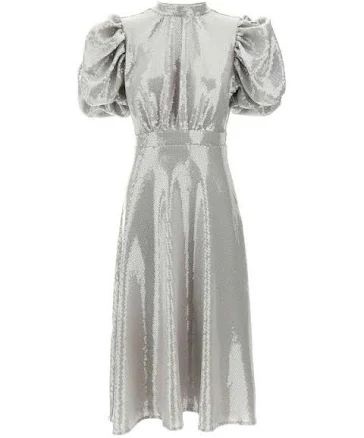 ROTATE Sequin Embellished Midi Dress