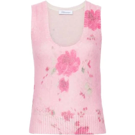 Blumarine Roses-Print Tank Top