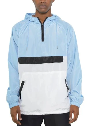 Color Block Anorak Jacket Pullover Windbreaker