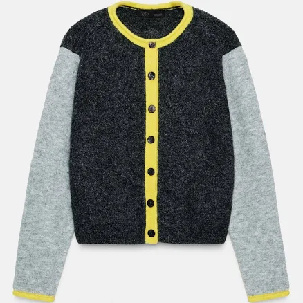 Zara Color Block Cardigan