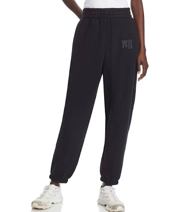 Alexander Wang Puff Logo Women Sweatpants - Black