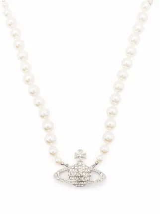 Imogene Crystal-orb Pearl Necklace