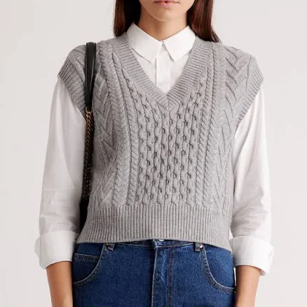 Quince Women's Australian Merino Wool Cable Sweater Vest
