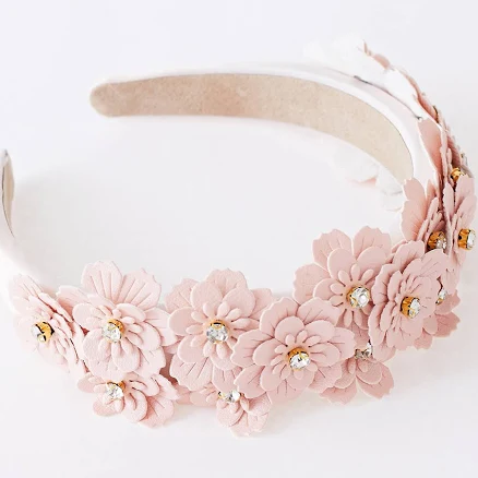 Rhinestone Floral Applique Headband