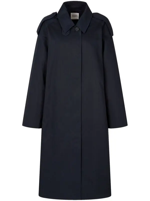 Shirred Detail Trench Coat
