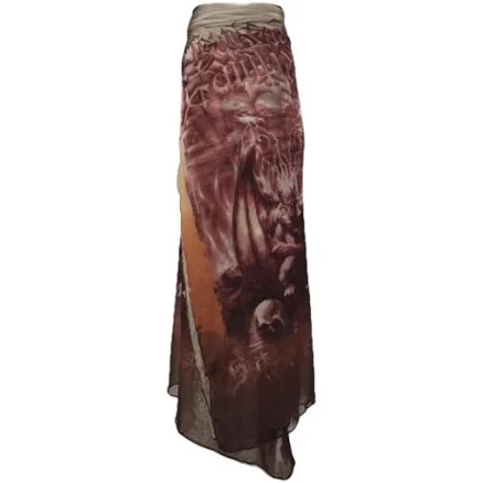 Jean Paul Gaultier Devil Print Mesh Pareo Dress OS