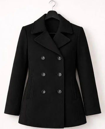 Double Breasted Wool Peacoat