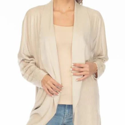 REVERSIBLE RAW EDGE Long Cardigan