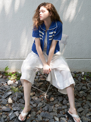 Collared Short-sleeved Cardigan
