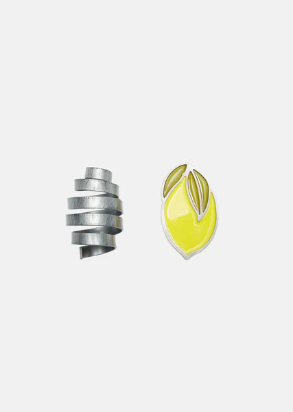 Le Citron Lemon And Spiral Earrings