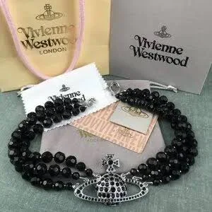 VIVIENNE WESTWOOD Messaline Orb Three-row Chocker