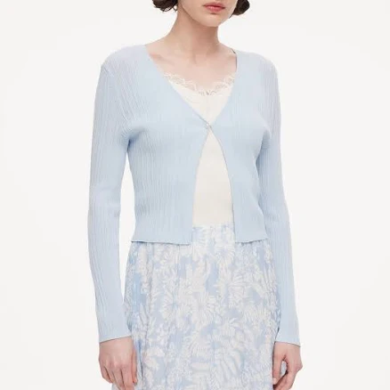H-Line V-Neck Cotton Cardigan