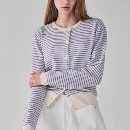 Ronron Multi Stripe Knit Cardigan