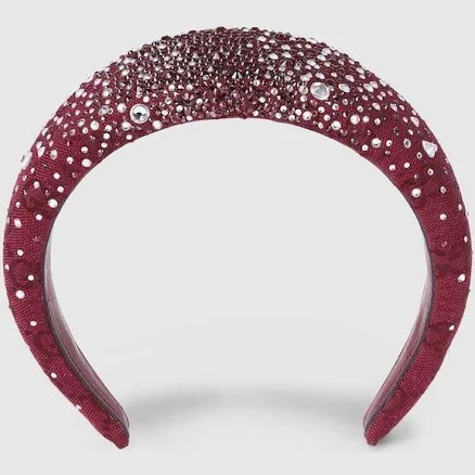 Gucci GG Canvas Headband with Crystals