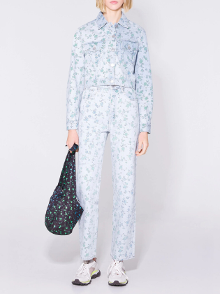 Rainbow Flower Denim Pants