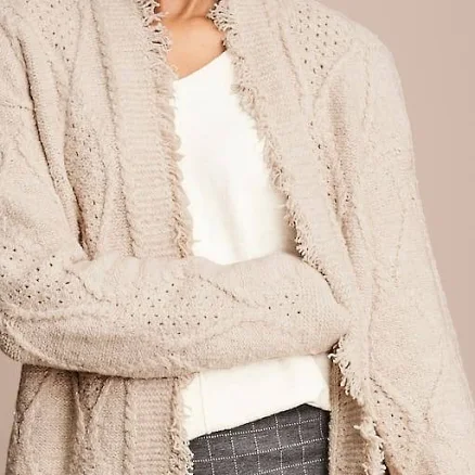 J.Jill Women's Mixed-Cable Long Cardigan