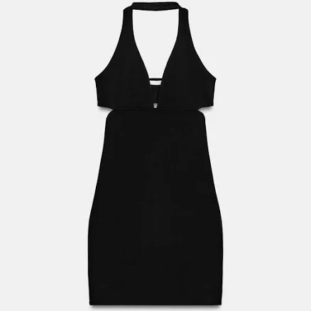 Zara Stretch Knit Cut Out Dress