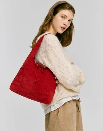 DEPOUND pino bag M (suede) red