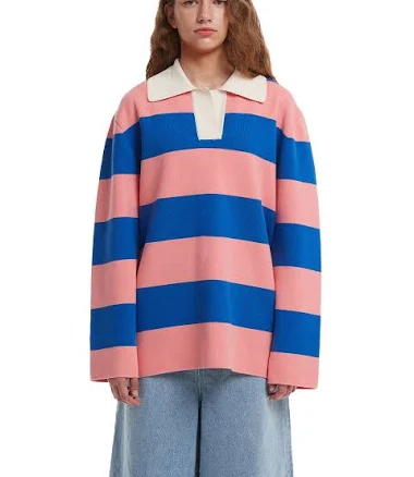 W Concept Trunk Project Stripe Polo Sweater