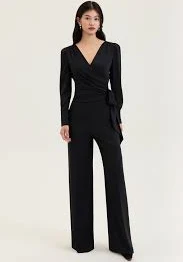 Silk High Waist Wide Pants