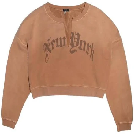 R13 Women's Distressed Graphic Print Sweatshirt