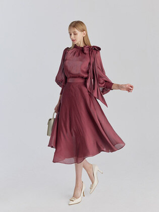 Daisy Satin Flare Skirt