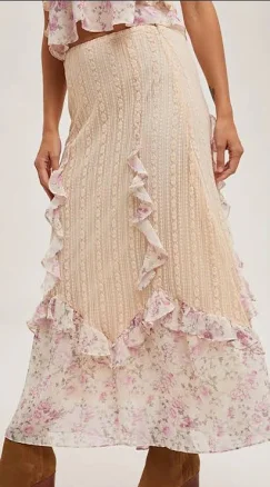 Flora Floral Lace Skirt