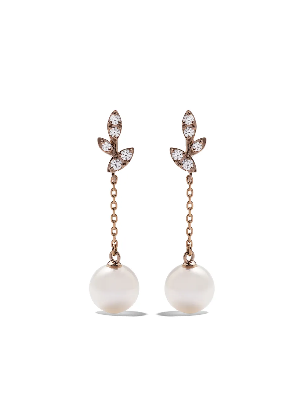 18kt Rose Gold Collection Line Earrings