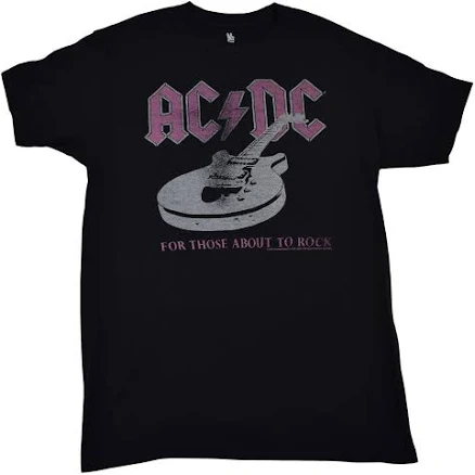 Junk Food Mens Ac/dc For Those About To Rock Shirt S