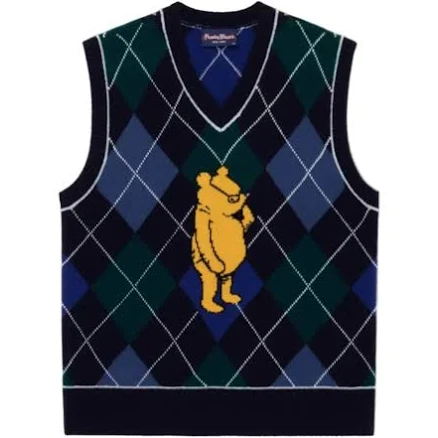 Argyle Men's Cashmere Pooh Sweater Vest