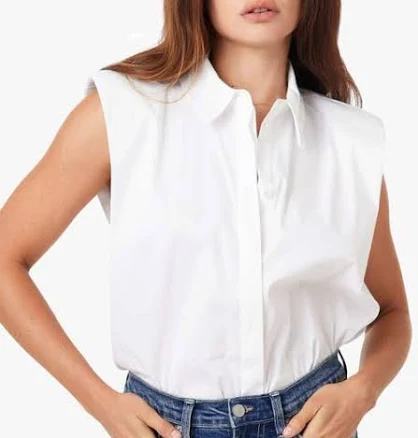 Habitual Sleeveless Shoulder Pad Shirt
