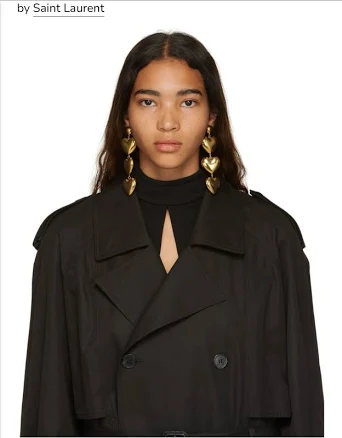 Gold Triple Heart Earrings