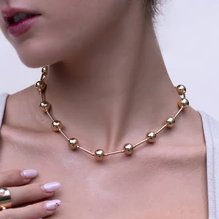 MCHARMS Golden Ball Choker