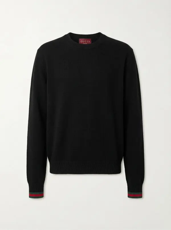 Web Trim V-neck Jumper