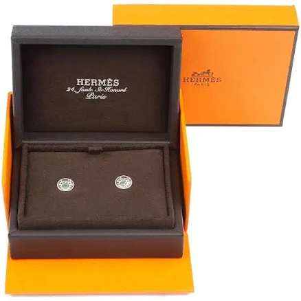 Hermès Ex-Libris Ex Small Earrings Sterling H120542B00