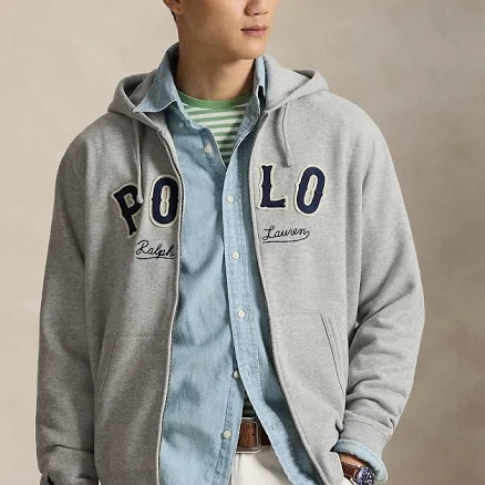 Ralph Lauren Men's Fleece Western-Logo Hoodie