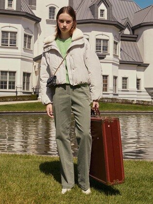 Corduroy Semi-bootcut Pants