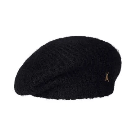 VARZAR Stud Logo Wool Knit Beret