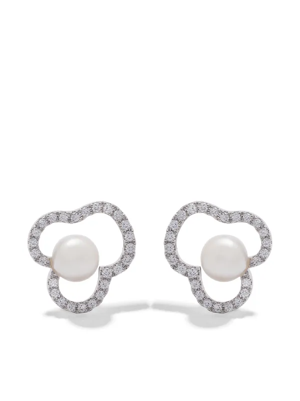 Akoya Pearl Diamond Earrings
