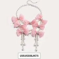 Bow Papillon Pearl Necklace