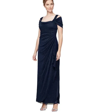 Alex Evenings Women's Cold Shoulder Dress
