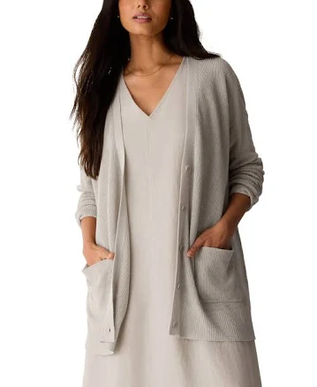 Eileen Fisher Women's Organic Linen Cotton V-Neck Cardigan