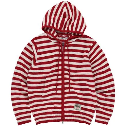 SLOW ACID Striped Knit Hoodie Zip-Up