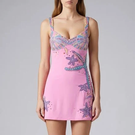 Crescent Shell Mini Dress
