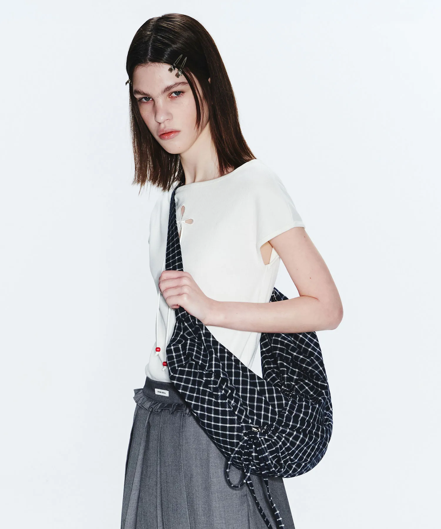 Lassie Bag - Check Navy