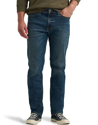 Lee Men's Regular Fit Stretch Straight Leg Jeans