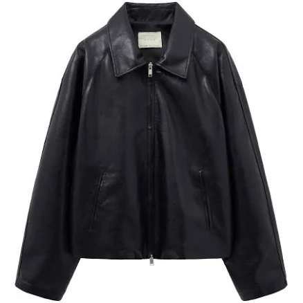 "Siyazu Faux Leather Half-Banding Jacket" by W Concept