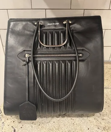 Alexander McQueen The Moto Tall Story Leather Tote