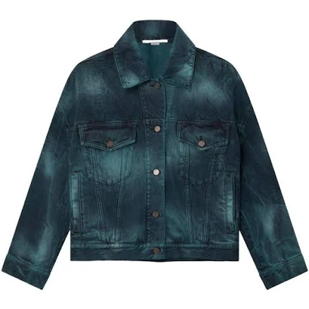 Stella Mccartney Oversized Tie-dye Denim Women Jacket - Black